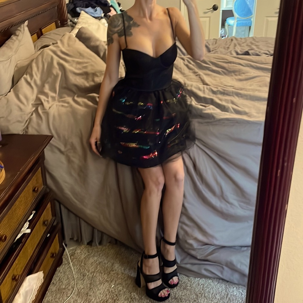 PINK vintage little black dress